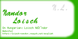 nandor loisch business card